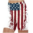 thumbnail image 1 of Hvot&aat Women's USA 4th of July Patriotic Board Shorts Workout Yoga Shorts Sports Active Three Minutes Pants, 1 of 4