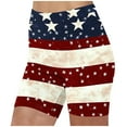 thumbnail image 1 of Hvot&aat Women's USA 4th of July Patriotic Board Shorts Workout Yoga Shorts Sports Active Three Minutes Pants, 1 of 4