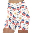 thumbnail image 1 of Hvot&aat Women's USA 4th of July Patriotic Board Shorts Workout Yoga Shorts Sports Active Three Minutes Pants, 1 of 4