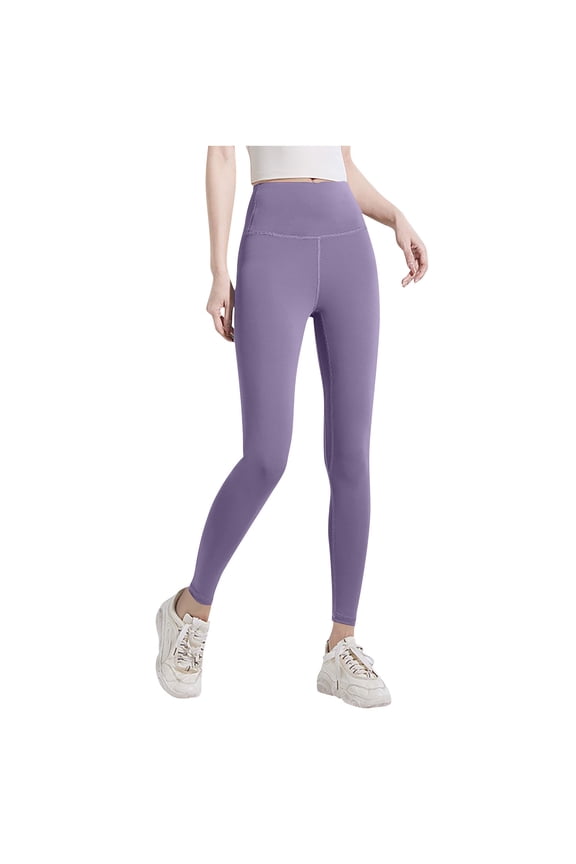 Women's Ultra Soft High Waisted Seamless Leggings Solid Color Tummy Control Workout Yoga Pants - Classic Style