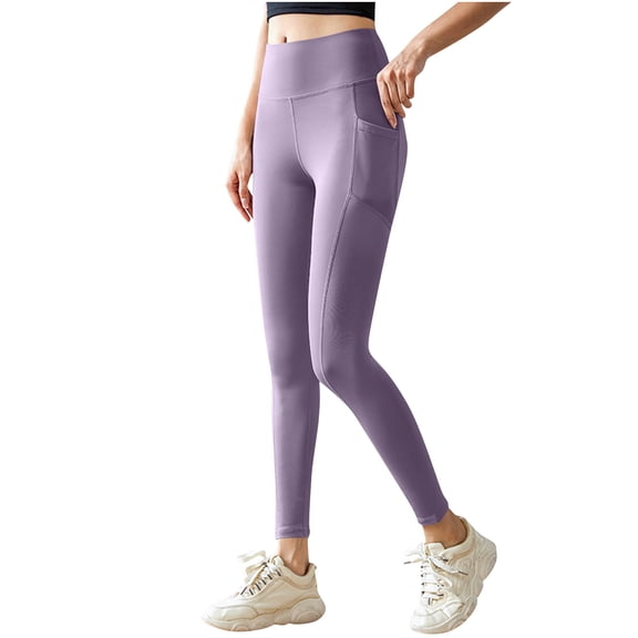 Hvot&aat Women's Ultra Soft High Waisted Seamless Leggings Solid Color Tummy Control Workout Yoga Pants - Pocket Style