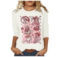 thumbnail image 1 of Hvot&aat Women's Vintage Western Cowgirl Horse Print Shirts 2024 Trendy 3/4 Sleeve Crewneck Tops Loose Casual Cowboy Blouse, 1 of 4
