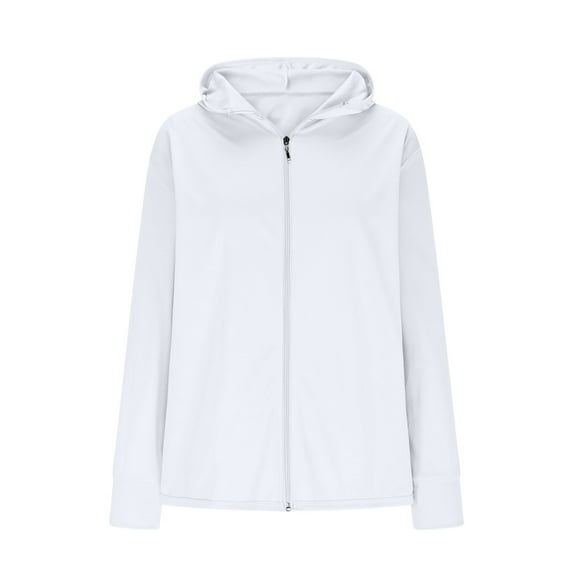 Hvot&aat Women's Windbreaker Jacket with Hood Sun Protection Athletic Jacket Zip Up Collared Lightweight Long Sleeve Shirt Tops