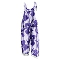thumbnail image 1 of Hvot&aat Womens Boho Floral Jumpsuits Sleeveless Two-pocket Casual Bib Jumpsuit Plus Size Adjustable Rompers Pants, 1 of 4