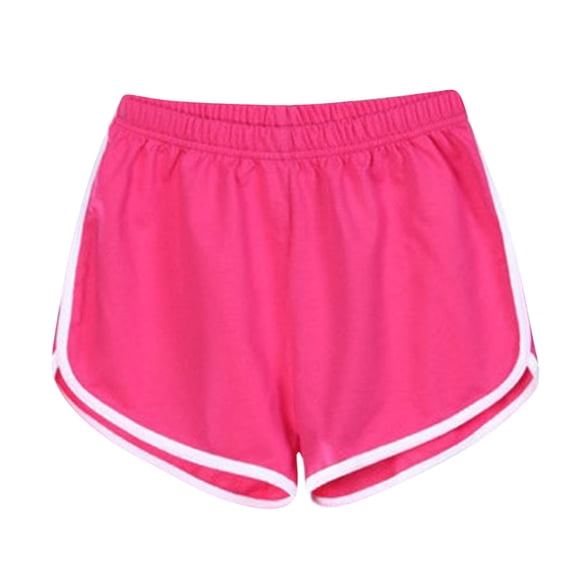 Hvot&aat Womens Cotton Shorts Solid Dolphin Booty Athletic Gym Sports Shorts for Yoga Lounge Running