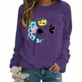 thumbnail image 1 of Hvot&aat Womens Dandelion Sweatshirt Round Neck Loose Long Sleeve Pullover Tops Casual Pullover, 1 of 4