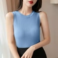 thumbnail image 1 of Hvot&aat Womens Fashion Ribbed Tank Tops Stretchy Skinny Fit Textured Sleeveless Blouse Basic Solid Color Vacation Outfits Clothes, 1 of 2