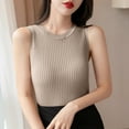 thumbnail image 1 of Hvot&aat Womens Fashion Ribbed Tank Tops Stretchy Skinny Fit Textured Sleeveless Blouse Basic Solid Color Vacation Outfits Clothes, 1 of 2