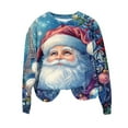 thumbnail image 1 of Hvot&aat Womens Santa Claus Christmas Sweatshirt Long Sleeve Crewneck Funny Xmas Sweater, 1 of 3