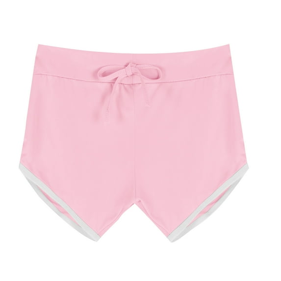 Hvot&aat Womens Workout Yoga Shorts Bandage Elastic Waist Drawstring Short Pants Solid Color Dolphin Shorts