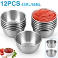 thumbnail interactive-video image 1 of 12 Pack 2.5 Oz Stainless Steel Sauce Cups – WS Brand, US Seller (Free Shipping) 1 of 3