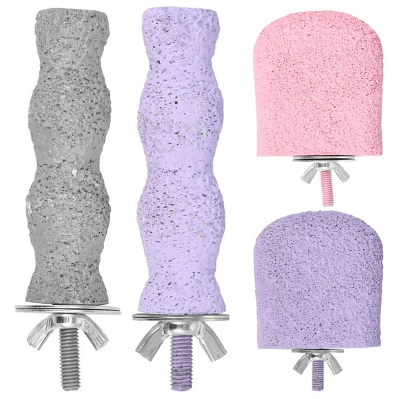 4 Pcs Bird Beak Grinding Stone Resin Bird Parrot Cage Perch Stand Platform Waterproof Parrot Perch for Budgies Parakeets Cockatiels Conures