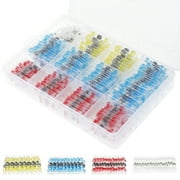 BUTORY 500Pcs Solder Seal Wire Connector Waterproof Heat Shrink Butt Connector Insulated Electrical Wire Terminal Solder Sleeve Solderstick Electric Butt Splice Kit for Marine Automotive