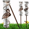 thumbnail image 1 of Hvxrjkn 7Inch Capacity Rain Gauge Metal Spiral Rain Gauge with Bird Ornament Outdoor Water Gauge Durable Rain Falling Measuring Instrument for Garden Lawn Backyard Decoration, 1 of 10
