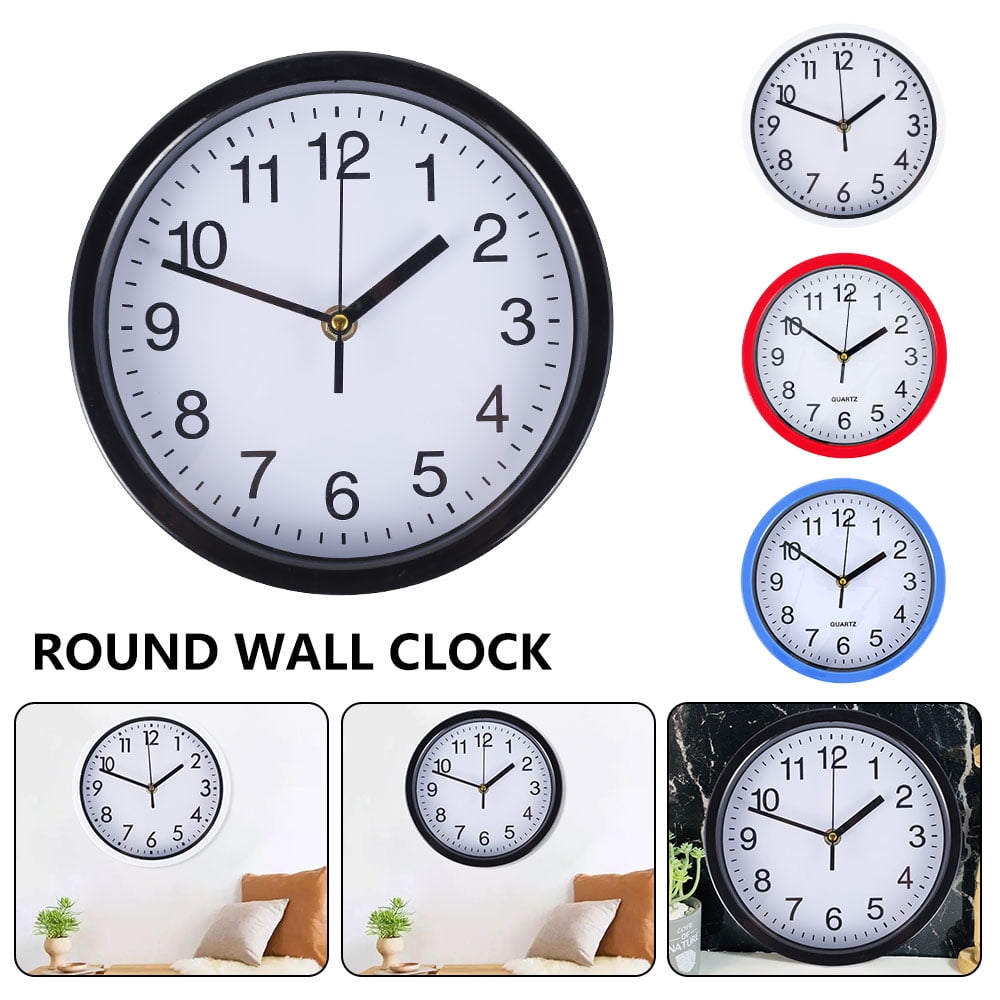 Hvxrjkn 8 Inch Wall Clock Silent Wooden Design Round Wall Clock for