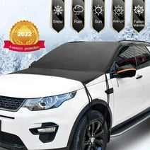 Hvxrjkn Car Windshield Snow Cover Double-Sided Sun Shade Waterproof Windshield Frost Cover with Side Mirror Covers Anti-Theft Windshield Sun Shade for Most Cars Trucks (80.7* 59.06in)