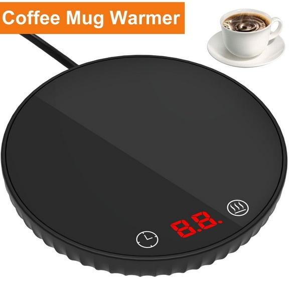 Hvxrjkn Coffee Mug Warmer, Candle Warmer with Auto Shut Off & 2-Temp Settings & 12-Hour Timer for Desk Home Office, Beverage Warmer(No Cup)