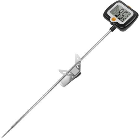 Digital Candy Thermometer with Pot Clip Instant Read Food Thermometer with 180 Degree Rotating LCD Display Versatile Cooking Thermometer for Candy Making Grilling