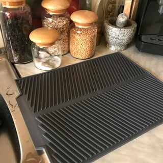 YUXSM Dish Drying Mats for Kitchen Counter,Ultra Absorbent,Fast Drying,Non-Slip,Heat Resistant Mat Kitchen Gadgets,Stone Dish Drying Mat,Rack