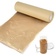 Hvxrjkn Packaging Paper Honeycomb Cushioning Wrapping Roll Paper Perforated-Packing Paper Log Pulp Paper for Packing & Moving Void Fill Paper