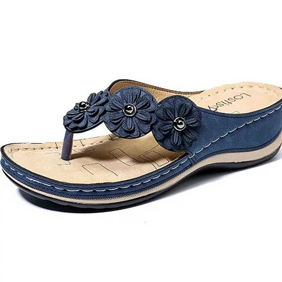 Hvyesh 2025 Wedges Shoes for Women Sandals with Arch Support Comfortable Bunion Corrector Orthopedic Sandals Women Flip Flops Dressy Summer Walking Wedge Shoes