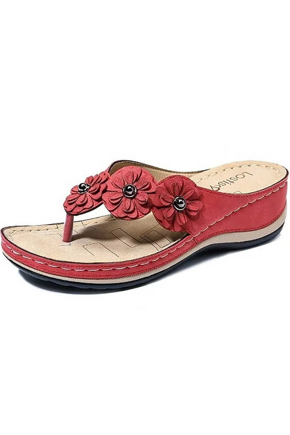 2024 Wedges Shoes for Women Sandals with Arch Support Comfortable Bunion Corrector Orthopedic Sandals Women Flip Flops Dressy Summer Walking Wedge Shoes