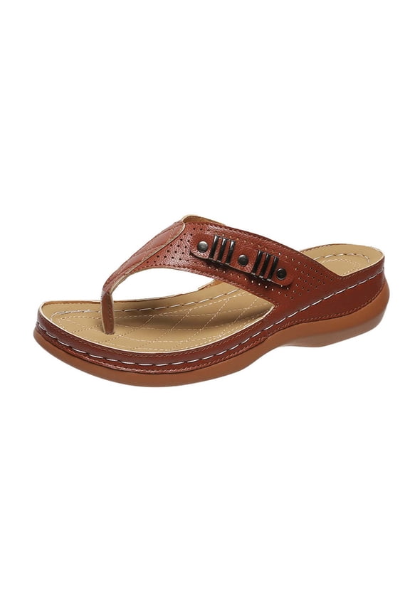 2024 Wedges Shoes for Women Sandals with Arch Support Comfortable Bunion Corrector Orthopedic Sandals Women Flip Flops Dressy Summer Walking Wedge Shoes