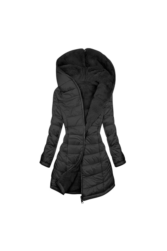 2025 Womens Winter Coats Plus Size Sherpa Fleece Lined Jackets Thickened Windproof Puffer Coat Cozy Outdoor Puuer Jacket Outerwear with Hood