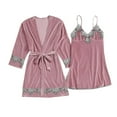 thumbnail image 1 of Hvyesh 2PCS Women Lace Trim Nightgown and Robe Set for Women Soft Velvet Bathrobe Cute Bride Nigthgowns, 1 of 4