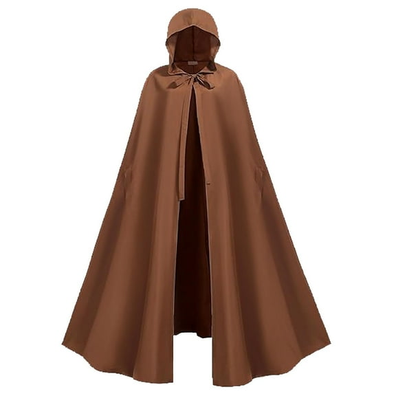Hvyesh Adult Renaissance Cloak Medieval Hood Halloween Cape Cosplay Wizard Witch Cloak