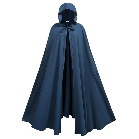 Hvyesh Adult Renaissance Cloak Medieval Hood Halloween Cape Cosplay Wizard Witch Cloak