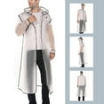 thumbnail image 1 of Hvyesh Adults Raincoats,Mens Women Rain Ponchos Lightweight EVA Rain Coats Packable Rain Jackets with Hood and Drawstring, 1 of 4