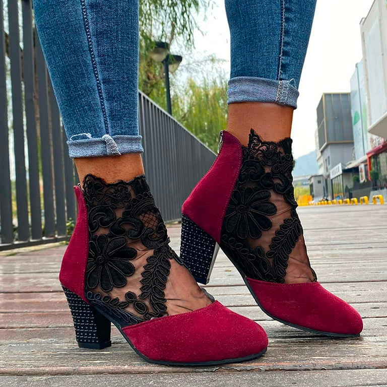 Red short cheap boots