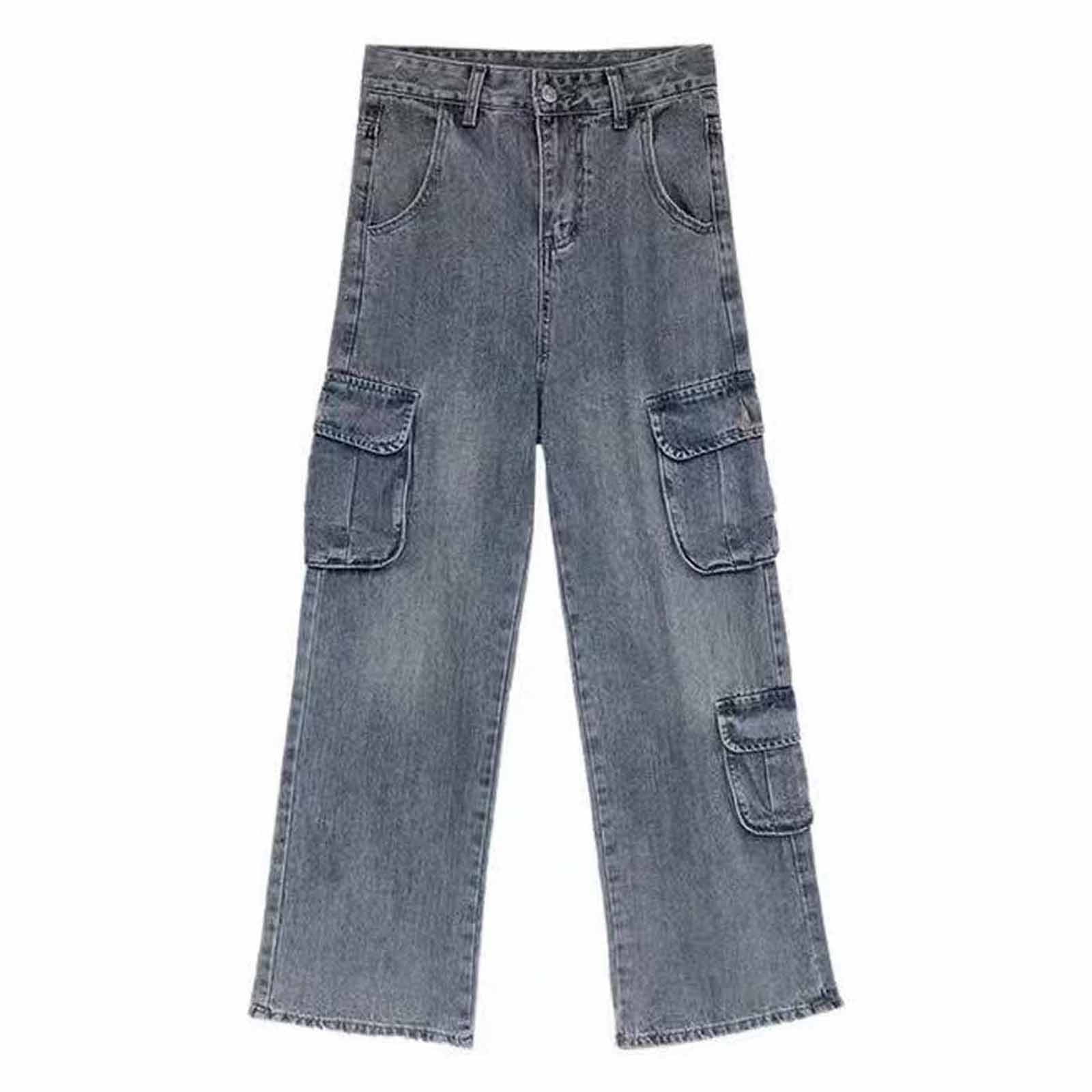 Hvyesh Baggy Jeans Pants for Women Wide Leg High Waisted Hvyesh Baggy Jeans Pants for Women Wide Leg High Waisted