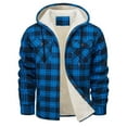 thumbnail image 1 of Hvyesh Boys Flannel Jacket Sherpa Lined Hoodies Zip Up Fleece Plaid Shirt Jackets Winter Outdoor Coat Warm, 1 of 6