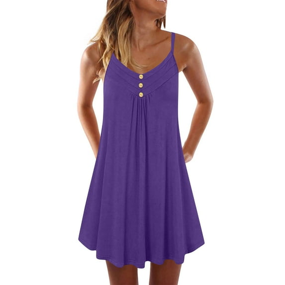 Hvyesh Camisole for Women Plus Size,Women's Summer Button V Neck Pleated Spaghetti Strap Camisole Tank Tops Casual Flowy Camisole for Women