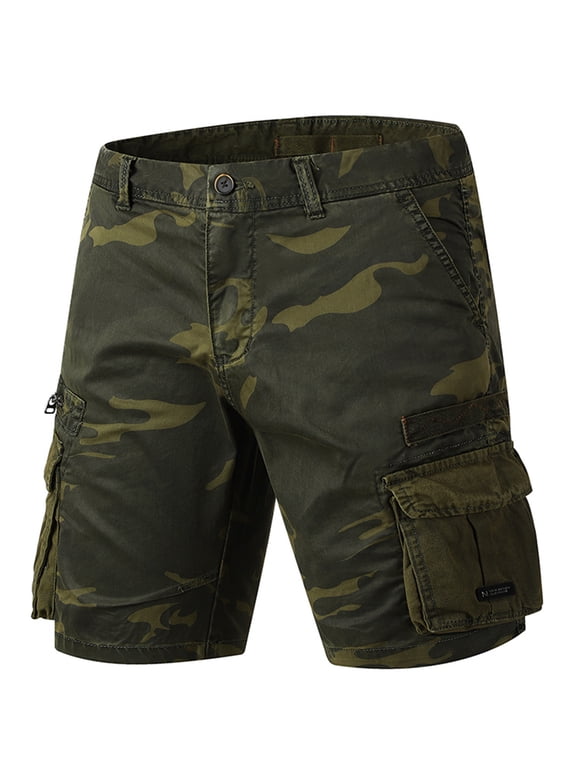 Hvyesh Cargo Shorts For Men Plus Size Multi Pockets Shorts Work Combat Shorts Casual Camping Cargo Shorts