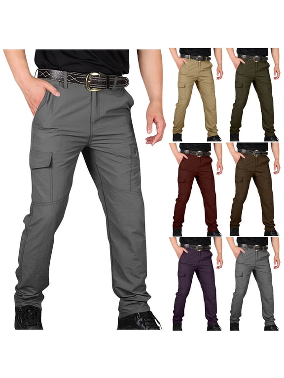 Cargo Pants for Men Big and Tall Waterproof Hiking Pants Outdoor Tactical Pants with Multi Pockets