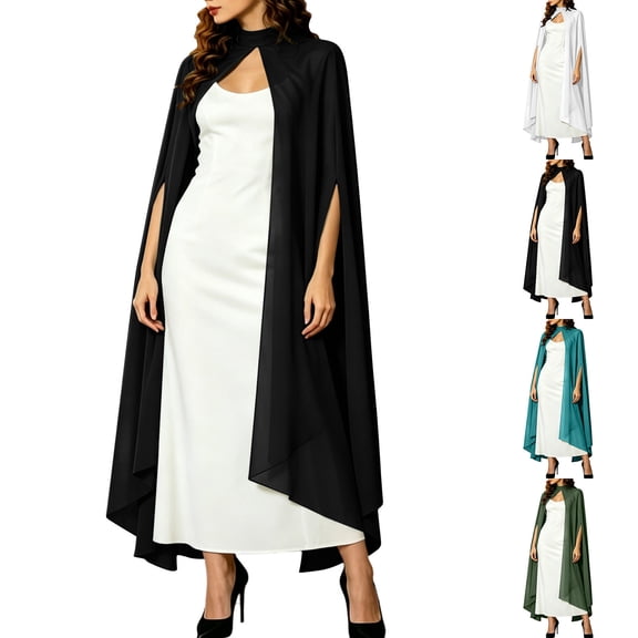 Hvyesh Chiffon Shawl Women Hooded Cloak Medieval Renaissance Fantasy Cape