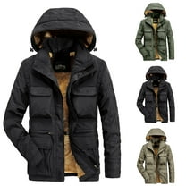 Hvyesh Men's Tactical Jacket Military Waterproof Rain Jacket Breathable Hooded Windbreaker Raincoat Big and Tall Multi Pockets Coat Outerwear