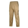 thumbnail image 1 of Hvyesh Clearance Men Plus Size Cargo Pant Lounge Multiple Pockets Trousers Baggy Comfy Elastic Waist Sports Outdoors Pants, M-5XL, 1 of 5