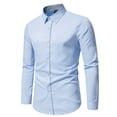 thumbnail image 1 of Hvyesh Mens Slim Fit Dress Shirt Luxury Silk Satin Long Sleeve T Shirt Casual Button Down Lapel Formal Shirts Business Wrinkle Free Dress Shirts, 1 of 7