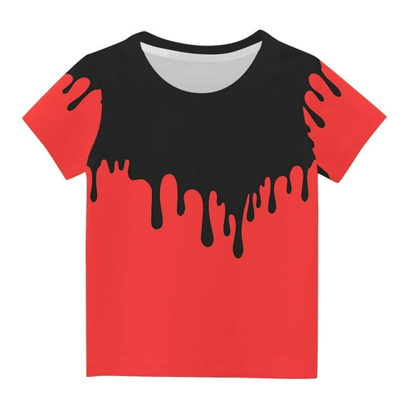 Hvyesh Tie Dye T Shirts for Kids, Hippie Top Tees for Boys Girls 70s Colorful Short Sleeve T-Shirt Rainbow Colorful Tee for 3-12 Years 2025 Summer Children Clothings