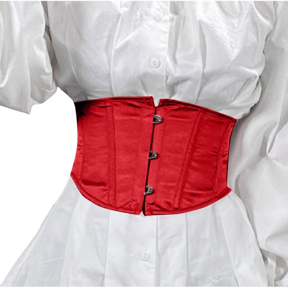 Hvyesh Corset Wide Belt for Women Boned Lace Up Underbust Renaissance Steampunk Pirate Halloween Belt