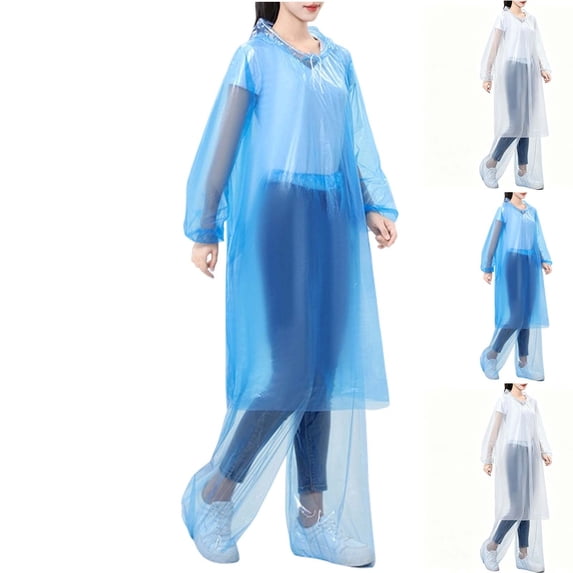 Hvyesh Disposable Rain Suit, Full Body Poncho with Hood and Rain Pants