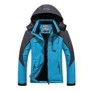 Hvyesh Fall Deals 3 in 1 Ski Jacket for Womens Rain Jacket Windbreaker Winter Warm Hooded Raincoat Waterproof Snowboarding Snow Coat for Rain Outdoor Hiking