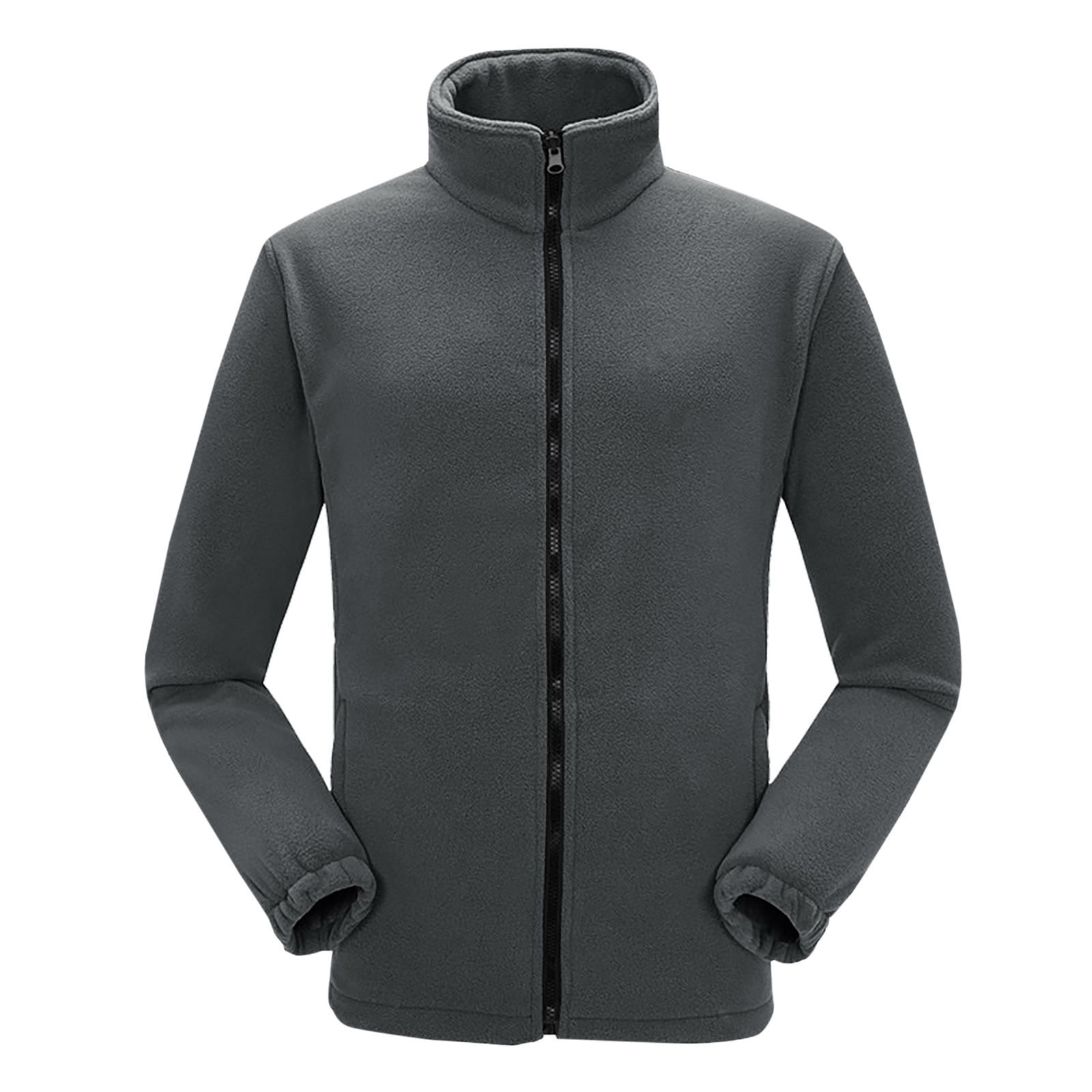 Men's Lightweight Full Zip Fleece Jackets Soft Polar Fleece outdoor