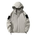thumbnail image 1 of Hvyesh Water Resistant Softshell Jacket for Men ,Lightweight Windbreaker Jackets for Men,Outdoor Sun Protection Hooded Hiking Coats for Men, 1 of 4