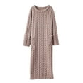 thumbnail image 1 of Hvyesh Fleece Nightgowns for Women Long Sleeve Warm Nightdress Winter Cozy Night Gown Ladies Nightdress, 1 of 3