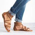 thumbnail image 1 of Hvyesh Gladiator Sandals for Women Dressy Summer Clip Toe Sandals Comfy Hollow Out Sandals Walking Breathable Sandal Size 9.5, 1 of 7